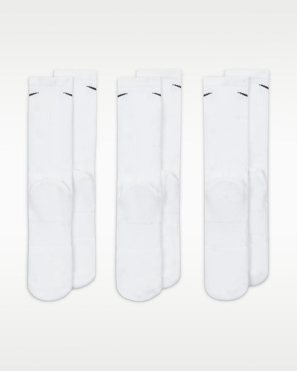 NIKE EVERYDAY CUSHIONED SX7664-100 SOCKS CREW TRAINING (M)