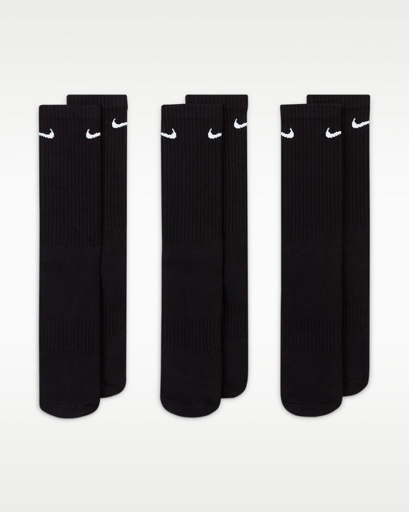 NIKE EVERYDAY CUSHIONED SX7664-010 SOCKS CREW TRAINING (M)