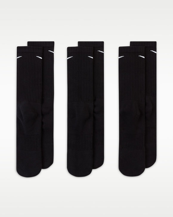 NIKE EVERYDAY CUSHIONED SX7664-010 SOCKS CREW TRAINING (M)