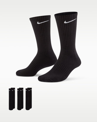 NIKE EVERYDAY CUSHIONED SX7664-010 SOCKS CREW TRAINING (M)