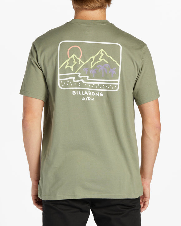 BILLABONG SHINE SS ABYZT02224-SAG T-SHIRT SHORT SLEEVE (M)