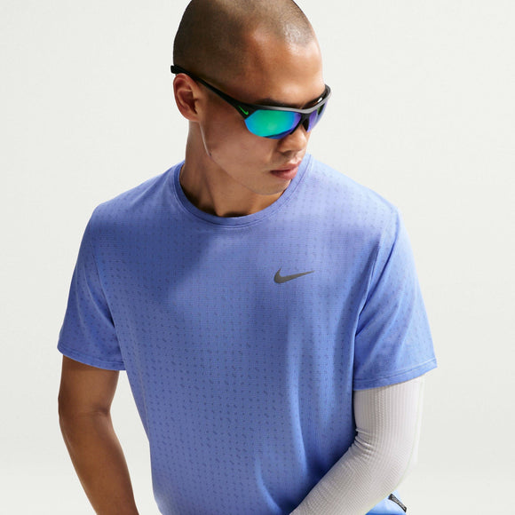 NIKE AS M NK DF BREATHE MILER SS TO HJ4182-494 T-SHIRT SHORT SLEEVE RUNNING (M)