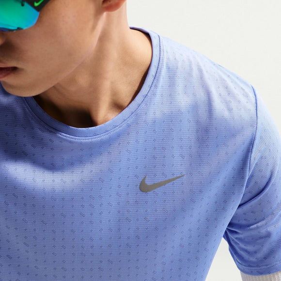 NIKE AS M NK DF BREATHE MILER SS TO HJ4182-494 T-SHIRT SHORT SLEEVE RUNNING (M)