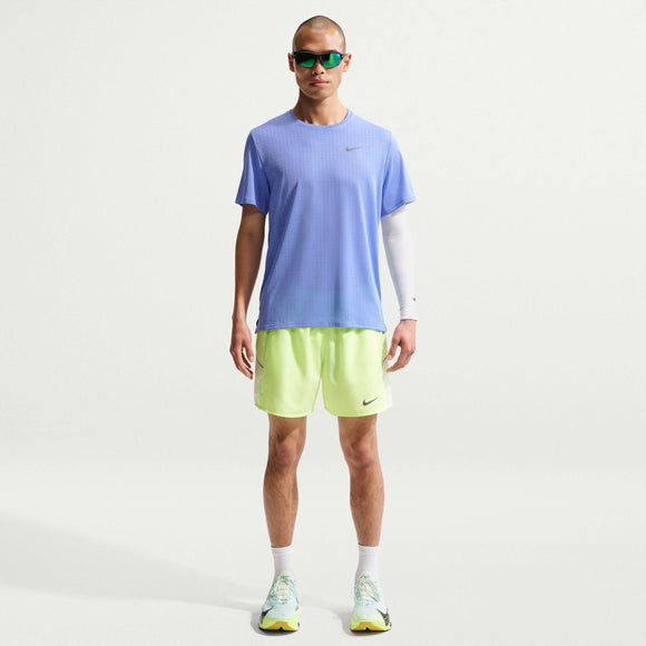 NIKE AS M NK DF BREATHE MILER SS TO HJ4182-494 T-SHIRT SHORT SLEEVE RUNNING (M)