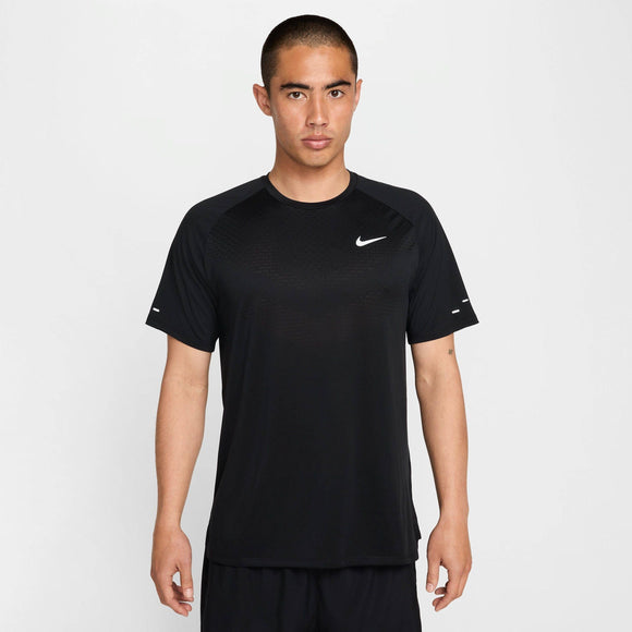 NIKE AS M NK DFADV STRIDE SS TOP HV5204-010 T-SHIRT SHORT SLEEVE RUNNING (M)