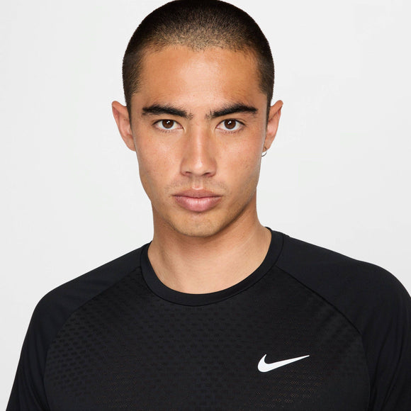 NIKE AS M NK DFADV STRIDE SS TOP HV5204-010 T-SHIRT SHORT SLEEVE RUNNING (M)