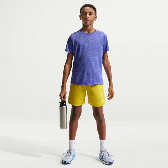 NIKE K NK DF MILER SS TOP IF2425-430 T-SHIRT SHORT SLEEVE TRAINING (YB)