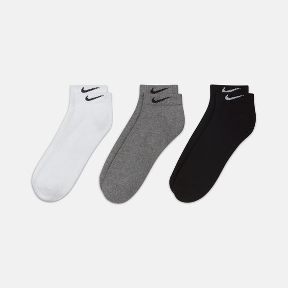 NIKE U NK EVERYDAY CUSH LOW 3PR 132 SX7670-964 SOCKS ANKLE TRAINING (M)