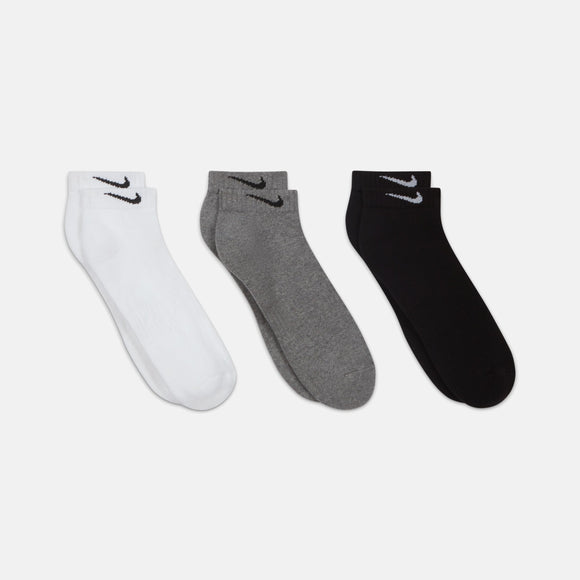 NIKE U NK EVERYDAY CUSH LOW 3PR 132 SX7670-964 SOCKS ANKLE TRAINING (M)