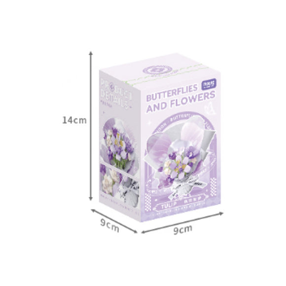 MINISO BUTTERFLIES & FLOWERS BUILDING BLOCKS(TULIP) 2025371614104 REGULAR BUILDING BLOCKS