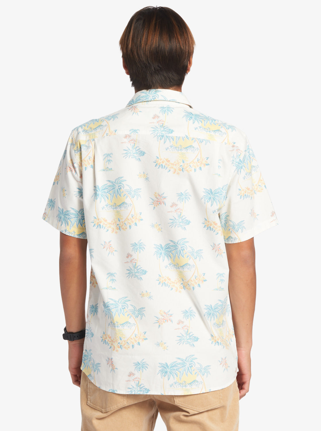 QUIKSILVER PALM SPRITZ AQYWT03296-WBK9 SHIRT SHORT SLEEVE (M)