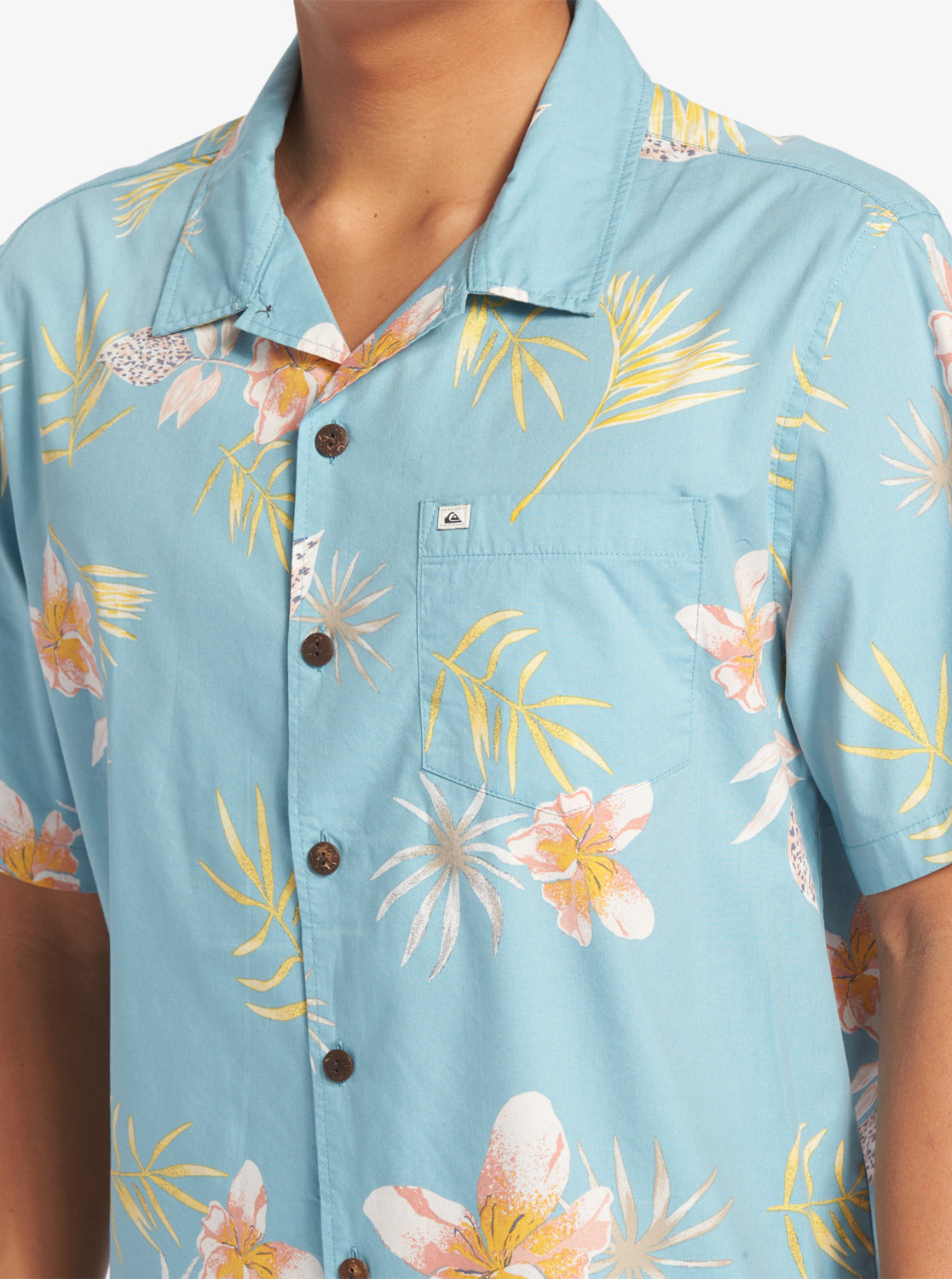 QUIKSILVER TROPICAL FLORAL AQYWT03297-BJG9 SHIRT SHORT SLEEVE (M)