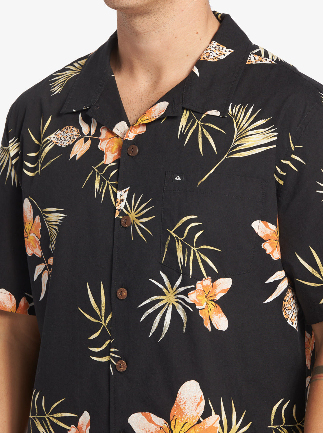 QUIKSILVER TROPICAL FLORAL AQYWT03297-KVJ9 SHIRT SHORT SLEEVE (M)