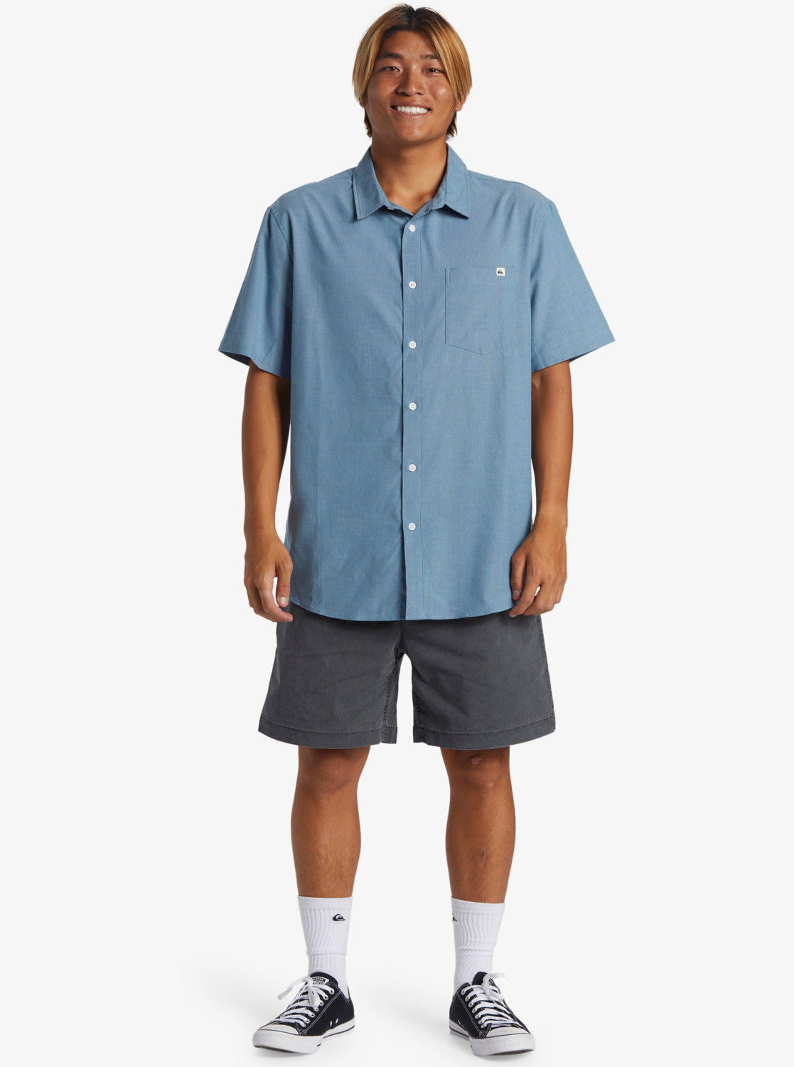 QUIKSILVER SHORELINE SS AQYWT03311-BKQ0 SHIRT SHORT SLEEVE (M)