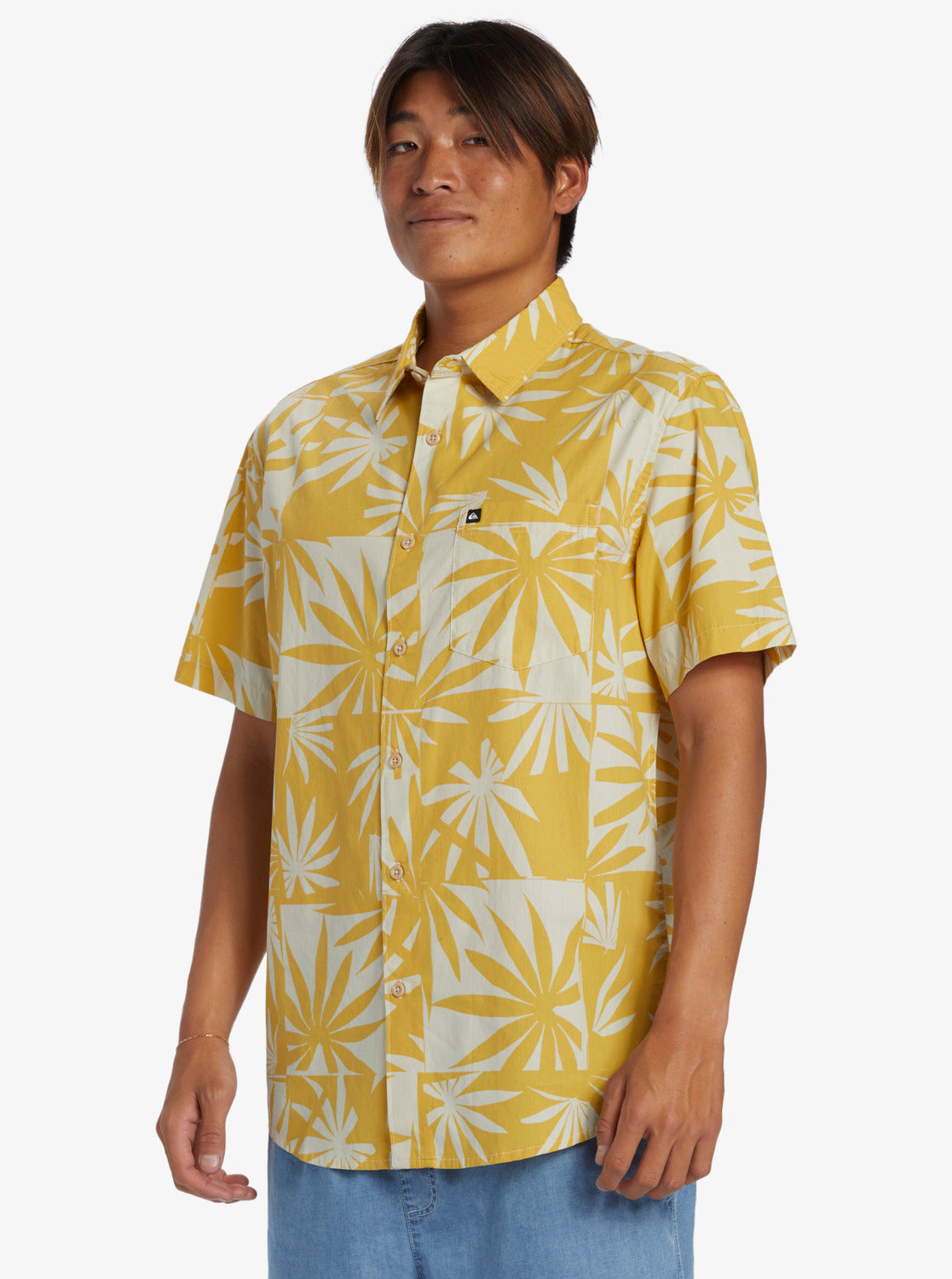 QUIKSILVER APERO ORGANIC CLASSIC SS  AQYWT03314-YHV7 SHIRT SHORT SLEEVE (M)