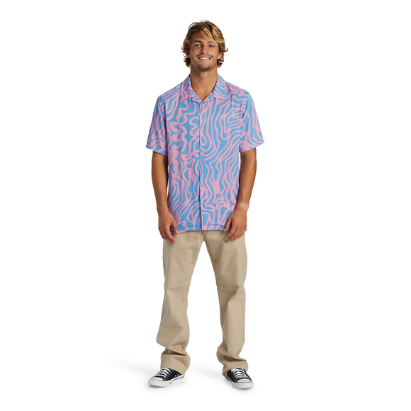 QUIKSILVER POOL PARTY CAS USS AQYWT03325-BNH6 SHIRT SHORT SLEEVE (M)