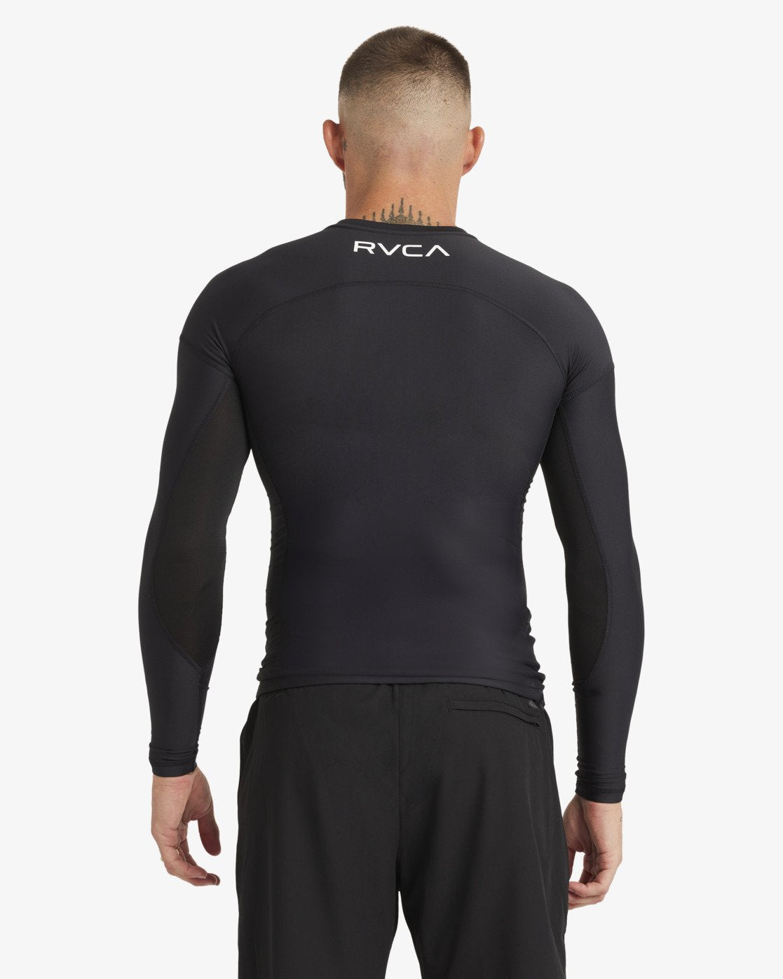 RVCA COMPRESSIONLS  KTTP BLK AVYKT00266-BLK COMPRESSION TOP LONG SLEEVE (M)
