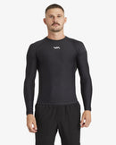 RVCA COMPRESSIONLS  KTTP BLK AVYKT00266-BLK COMPRESSION TOP LONG SLEEVE (M)-1