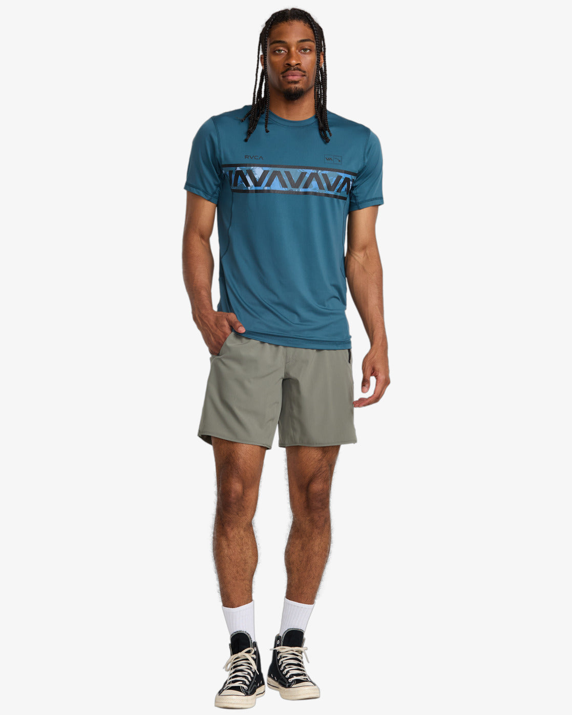 RVCA HAWAII VENT AVYKT00371-BRK0 T-SHIRT SHORT SLEEVE (M)