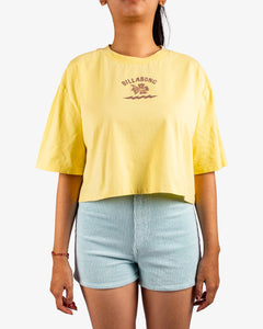 BILLABONG RIDING THE WAVE CROP TEE BBLOCW078-YFJ T-SHIRT SHORT SLEEVE (W)