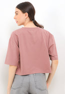 BILLABONG TWO TONE CROP TEE BBLOCW079-DTP T-SHIRT SHORT SLEEVE (W)-2