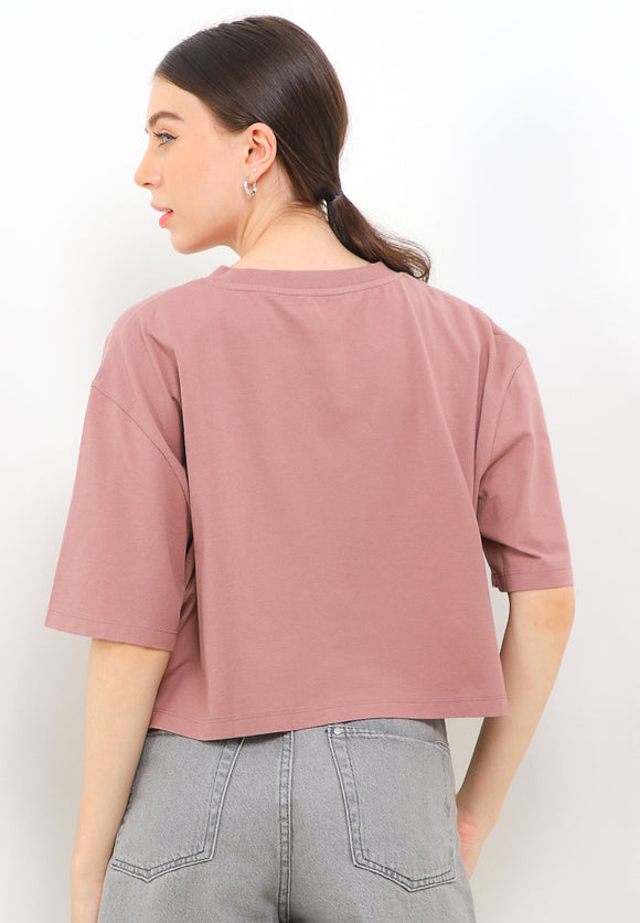 BILLABONG TWO TONE CROP TEE BBLOCW079-DTP T-SHIRT SHORT SLEEVE (W)