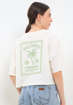 BILLABONG RIDING THE WAVE CROP TEE BBLOCW078-SCS T-SHIRT SHORT SLEEVE (W)