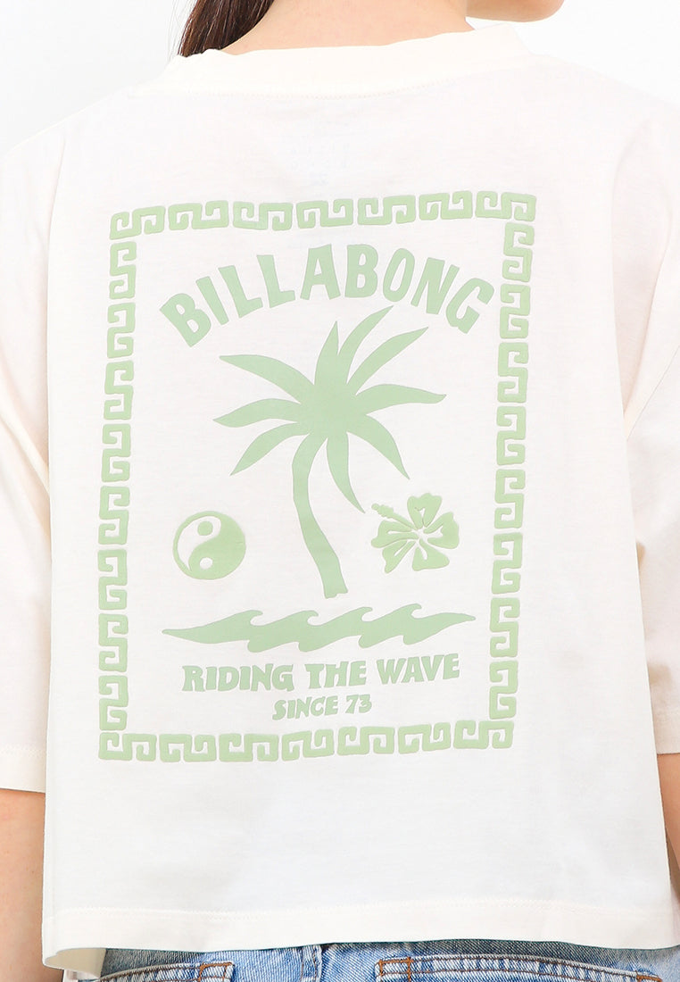 BILLABONG RIDING THE WAVE CROP TEE BBLOCW078-SCS T-SHIRT SHORT SLEEVE (W)
