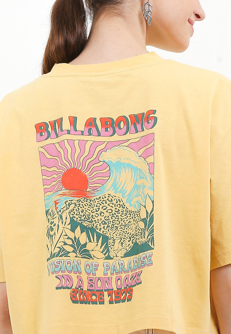 BILLABONG GET THE GROOVE TEE BBLOCW058-YGN T-SHIRT SHORT SLEEVE (W)