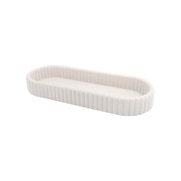 MINISO COLUMN PATTERN SHORT STACKABLE STORAGE BOX (WHITE) 2023486010101 DESKTOP STORAGE