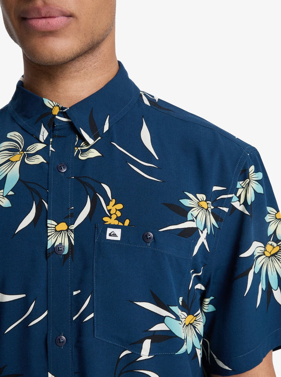 QUIKSILVER COASTAL FLORAL EQYWT04681-KTP6 SHIRT SHORT SLEEVE (M)