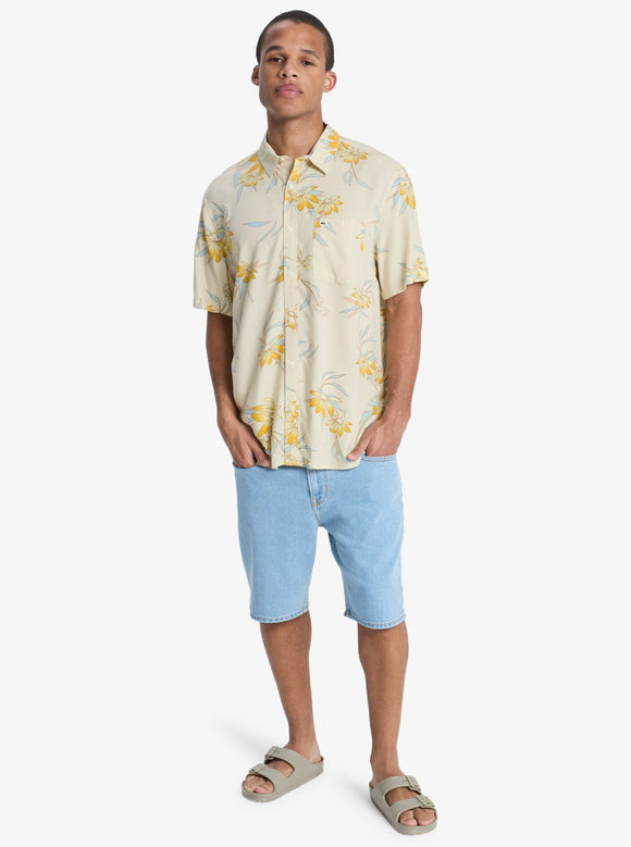 QUIKSILVER COASTAL FLORAL EQYWT04681-WEG6 SHIRT SHORT SLEEVE (M)