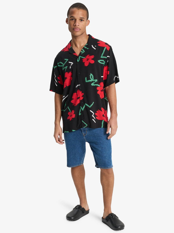 QUIKSILVER SAFE PARADISE EQYWT04691-KVJ6 SHIRT SHORT SLEEVE (M)