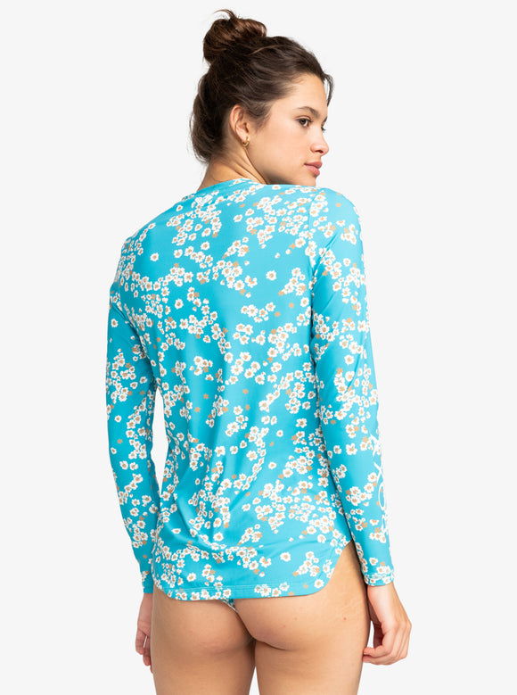 ROXY SEA SKIPPIN PT LS LYCRA ERJWR03764-BJM6 RASH GUARD LONG SLEEVE (W)