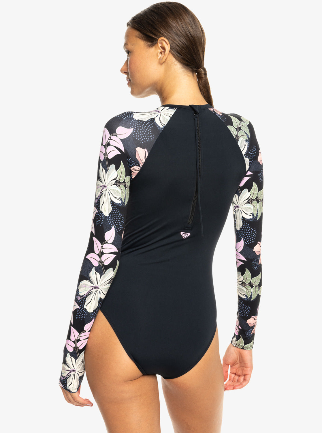 ROXY SUNNY FLORAL LS ONESI ERJWR03781-KVJ5 RASH GUARD LONG SLEEVE (W)