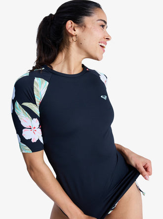 ROXY THE CLASSIC LYC ERJWR03899-KVJ5 RASH GUARD SHORT SLEEVE (W)