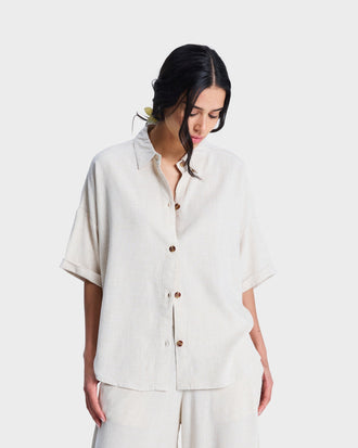ROXY BEACHY ERJWT03745-YEF0 FASHION TOP SHORT SLEEVE (W)