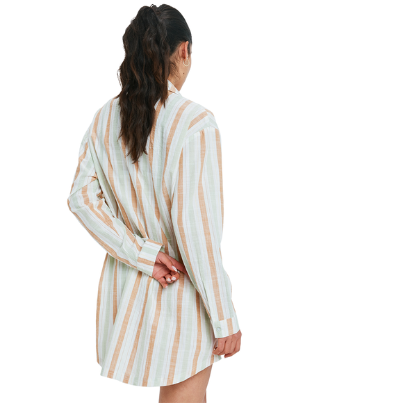 ROXY NEW BLUE RIPTID ERJX603483-GEQ1 SHIRT LONG SLEEVE (W)