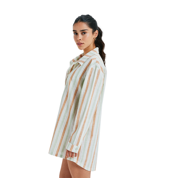 ROXY NEW BLUE RIPTID ERJX603483-GEQ1 SHIRT LONG SLEEVE (W)