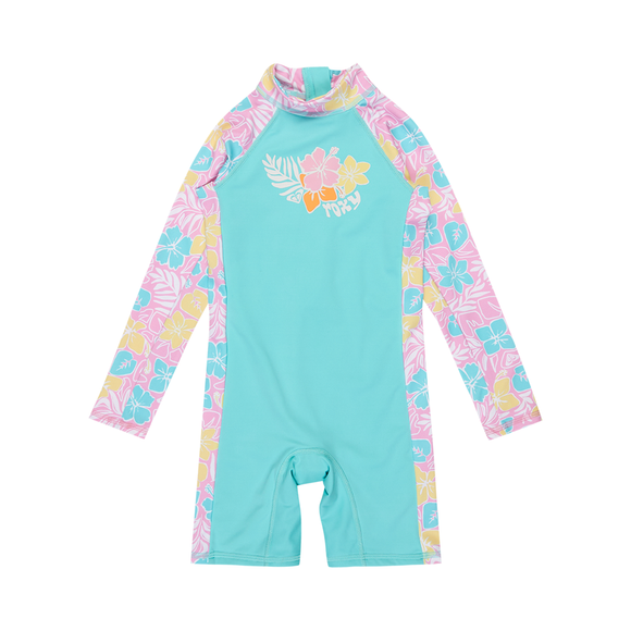 ROXY TROPICAL SQUARE ERLWR03347-MET6 RASH GUARD LONG SLEEVE (YG)