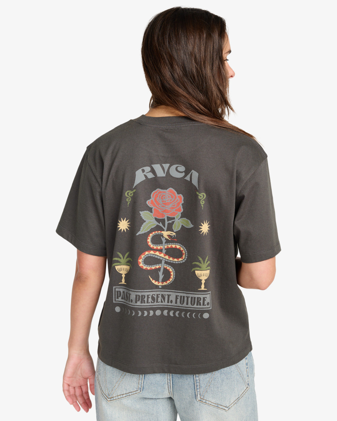 RVCA II BAGGIE RELAXED TEE VALOCW051-PTK T-SHIRT SHORT SLEEVE (W)