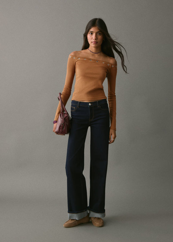 MANGO CAMEL 17038271-09 MANGO KIDS GIRL T-SHIRT LONG SLEEVE