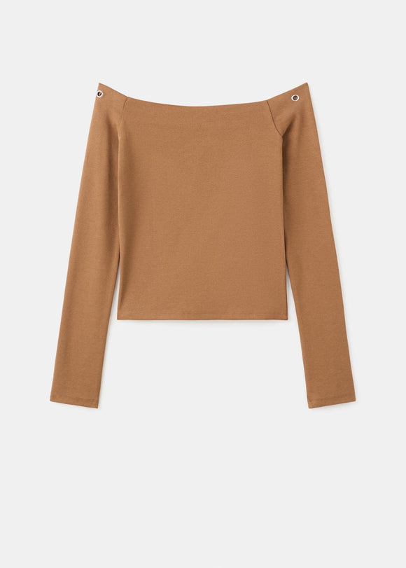 MANGO CAMEL 17038271-09 MANGO KIDS GIRL T-SHIRT LONG SLEEVE