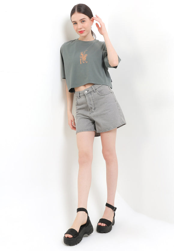 RVCA DAILY HALF TEE VALOCW052-ABG T-SHIRT SHORT SLEEVE (W)