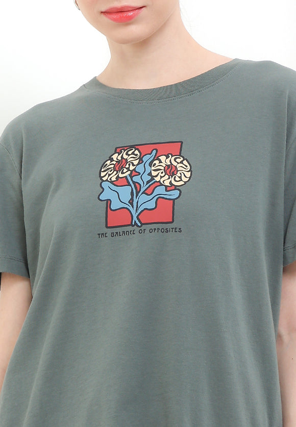 RVCA 411 TEE VALOCW054-ABG T-SHIRT SHORT SLEEVE (W)