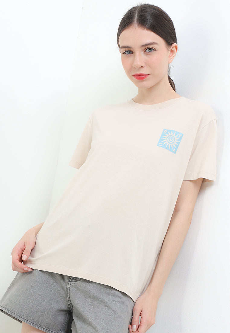 RVCA DAILY TEE VALOCW053-CER T-SHIRT SHORT SLEEVE (W)