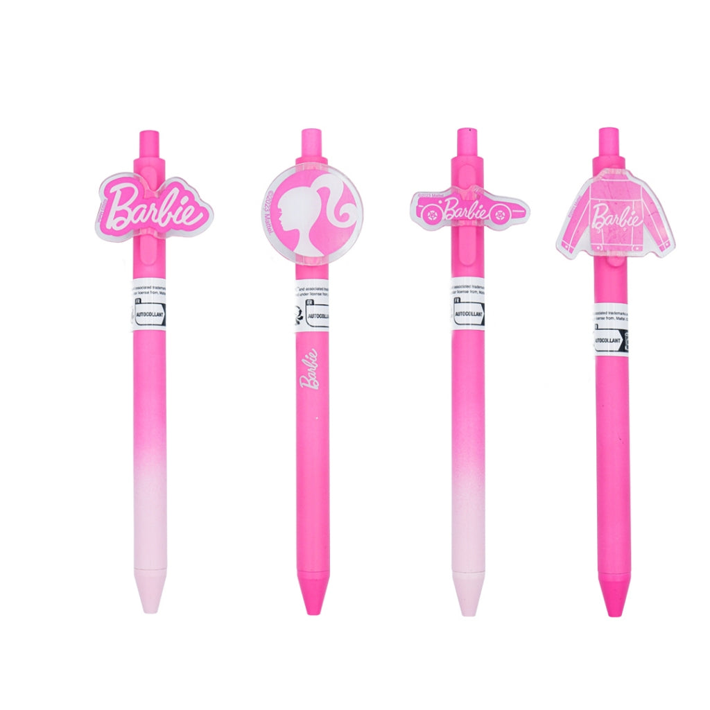 MINISO BARBIE COLLECTION RETRACTABLE GEL PEN （4 ASSORTED MODELS）PDQ 2015100810105 FUN SIGNING PEN