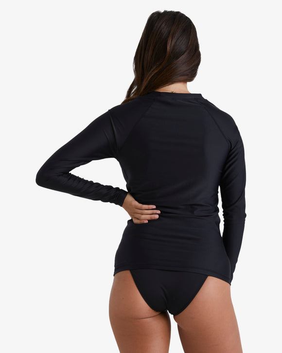 BILLABONG SOCIETY LONG SL  SFSH BLK UBJWR03031-BLK RASH GUARD LONG SLEEVE (W)