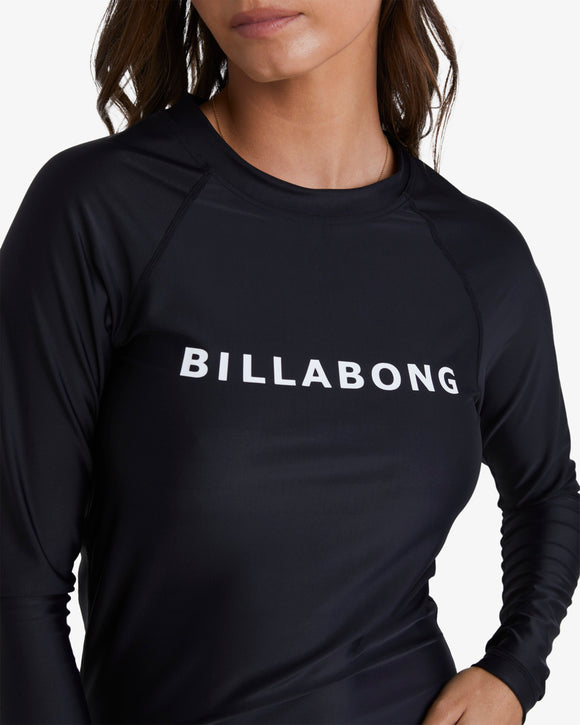 BILLABONG SOCIETY LONG SL  SFSH BLK UBJWR03031-BLK RASH GUARD LONG SLEEVE (W)