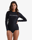 BILLABONG SOCIETY LONG SL  SFSH BLK UBJWR03031-BLK RASH GUARD LONG SLEEVE (W)-1